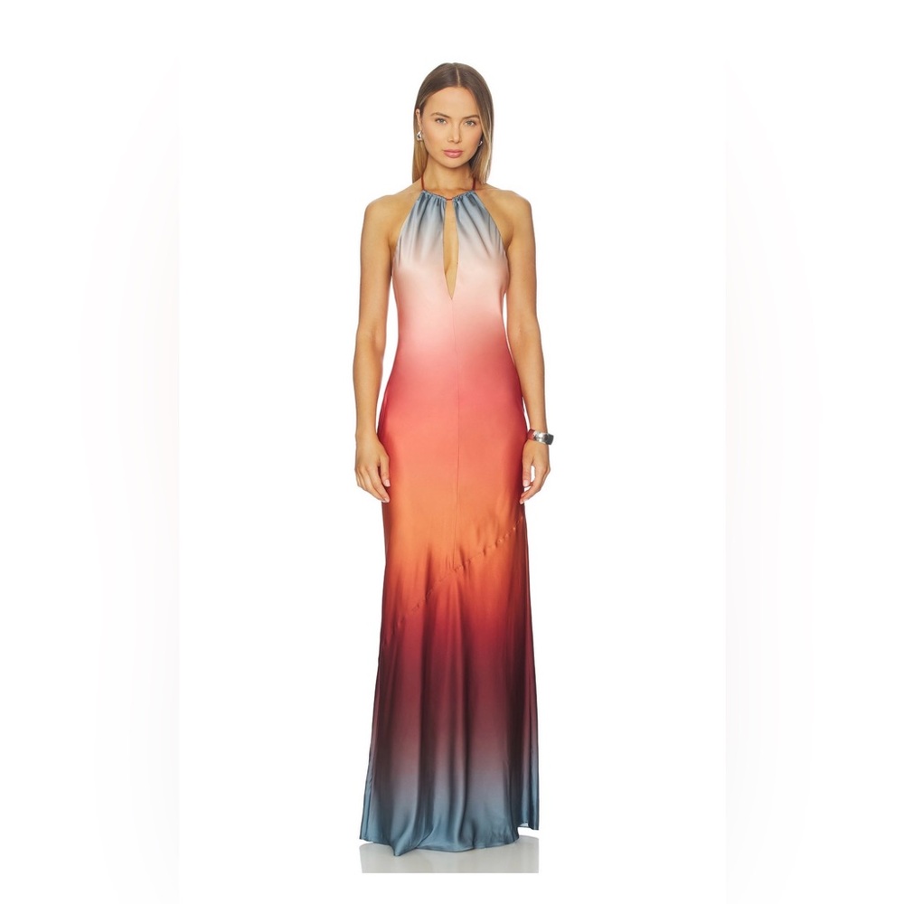 Marie Gown in Orange Blue Ombré